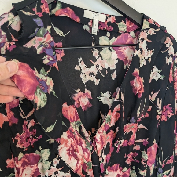 Joie Joada 100% Silk Floral Tiered Ruffle Mini Dress - Picture 4 of 10